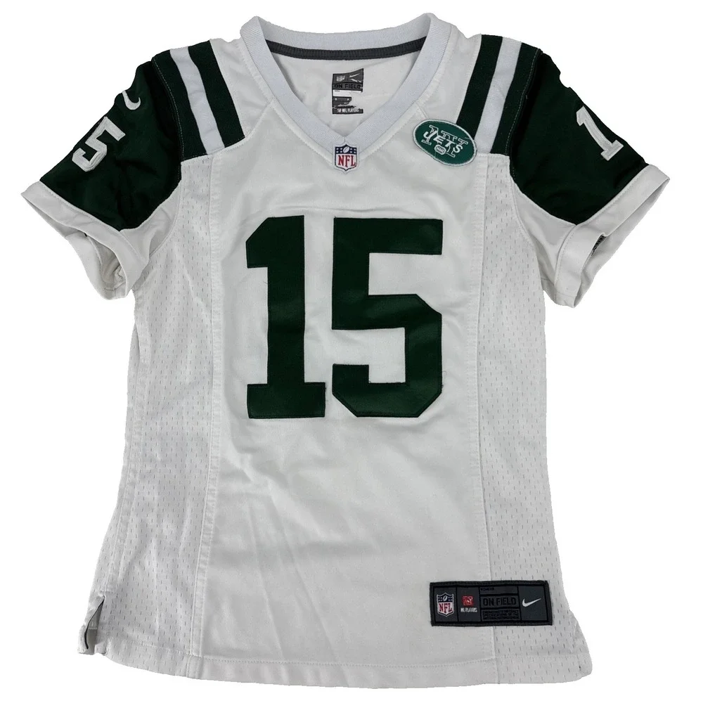 Nike On Field New York Jets #15 Tim Tebow Jersey Women's Size S White Green
